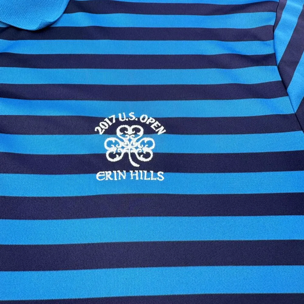 2017 U.S. Open Erin Hills Shirt Polo Mens 3XL Blue Stripe Golf USGA Tournament